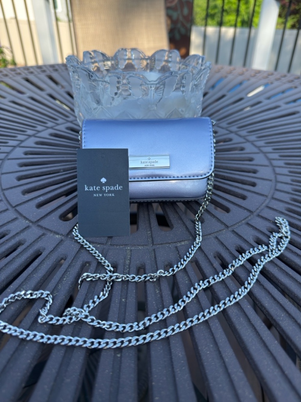Kate Spade New York Kenzie Card Case Crossbody in a metallic finish, NWT - Picture 11 of 12